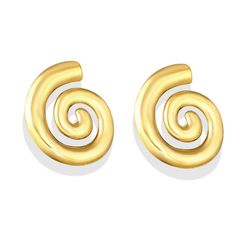 Golden Swirl Studs