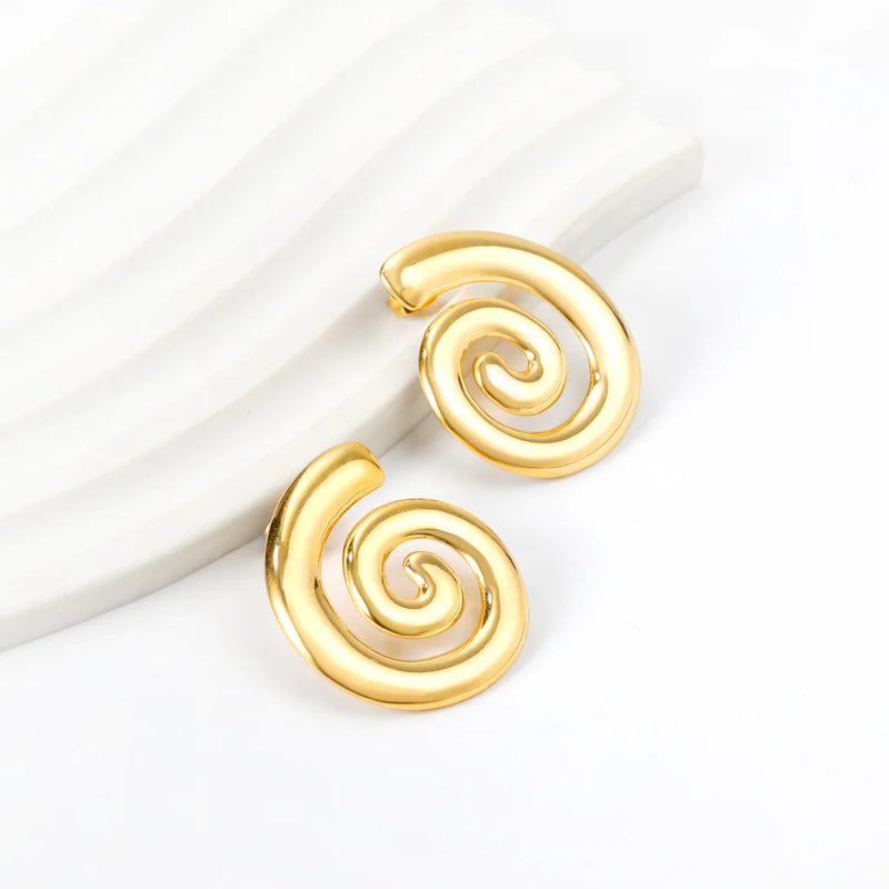 Golden Swirl Studs
