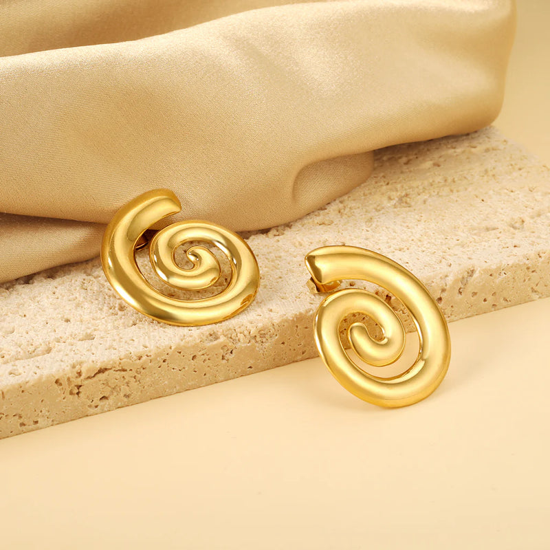 Golden Swirl Studs
