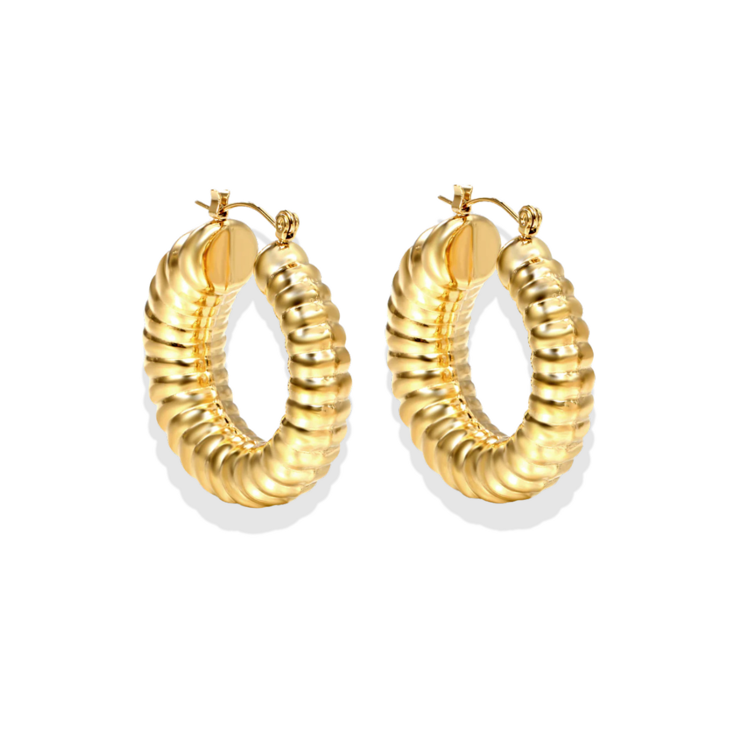 Rippled Hoop Earrings